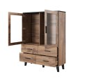 Cama MEBLE Witryna LOTTA 120 2D4S wotan + czarny mat