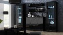 Cama MEBLE Witryna SOHO S1 czarny/ czarny połysk