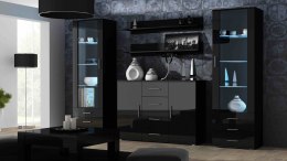 Cama MEBLE Witryna SOHO S1 czarny/ czarny połysk