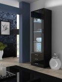 Cama MEBLE Witryna SOHO S1 czarny/ czarny połysk