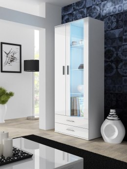 Cama MEBLE Witryna SOHO S6 2D2S biały/ biały połysk