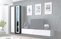 Cama MEBLE Witryna VIGO szkło'180' 180/40/30 szary/biały poł