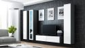 Cama MEBLE Witryna VIGO szkło'180' 180/40/30 szary/biały poł
