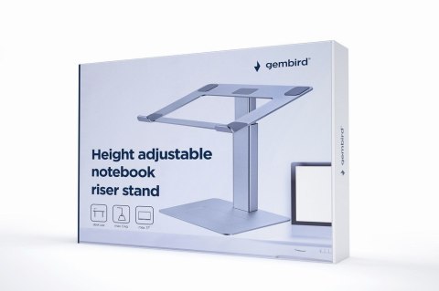 GEMBIRD PODSTAWKA POD NOTEBOOKA Z REGULACJĄ WYSOKOŚCI 15,6, SREBRNA GEMBIRD PODSTAWKA POD NOTEBOOKA Z REGULACJĄ WYSOKOŚCI 15,6, SREBRNA