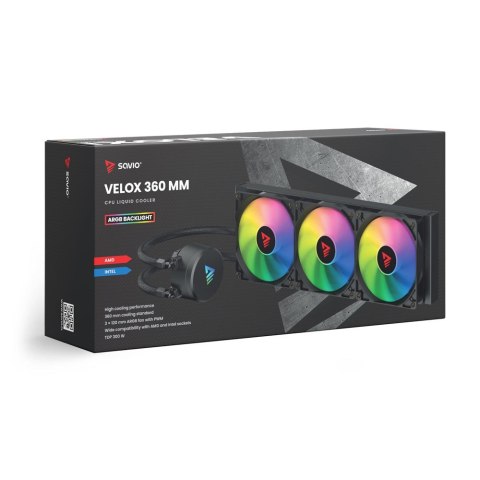 SAVIO CHŁODZENIE WODNE CPU ARGB 360MM VELOX SAVIO CHŁODZENIE WODNE CPU ARGB 360MM VELOX