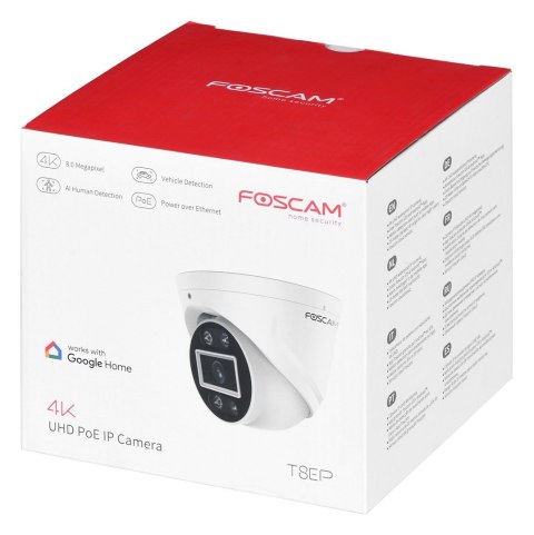 Kamera IP FOSCAM T8EP 8MP POE BIAŁA Kamera IP FOSCAM T8EP 8MP POE BIAŁA