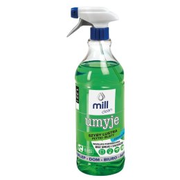 MADONIS MILL CLEAN UMYJE Płyn do mycia szyb, szkła, luster, glazury bez smug i zacieków, o zapachu Konwalii 1,22l (opak.zb 9 szt.)