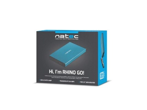 Obudowa na dysk NATEC Rhino Go NKZ-1280 (2.5"; USB 3.0; Aluminium; kolor niebieski) Obudowa na dysk NATEC Rhino Go NKZ-1280 (2.5"; USB 3.0; Aluminium; kolor niebieski)