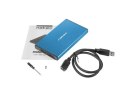 NATEC Obudowa na dysk NATEC Rhino Go NKZ-1280 (2.5"; USB 3.0; Aluminium; kolor niebieski)