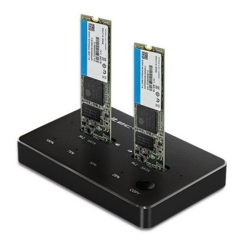 QOLTEC STACJA DOKUJĄCA DYSKÓW 2X SSD M.2 SATA | NGFF | USB TYP C QOLTEC STACJA DOKUJĄCA DYSKÓW 2X SSD M.2 SATA | NGFF | USB TYP C