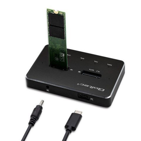 QOLTEC STACJA DOKUJĄCA DYSKÓW 2X SSD M.2 SATA | NGFF | USB TYP C QOLTEC STACJA DOKUJĄCA DYSKÓW 2X SSD M.2 SATA | NGFF | USB TYP C