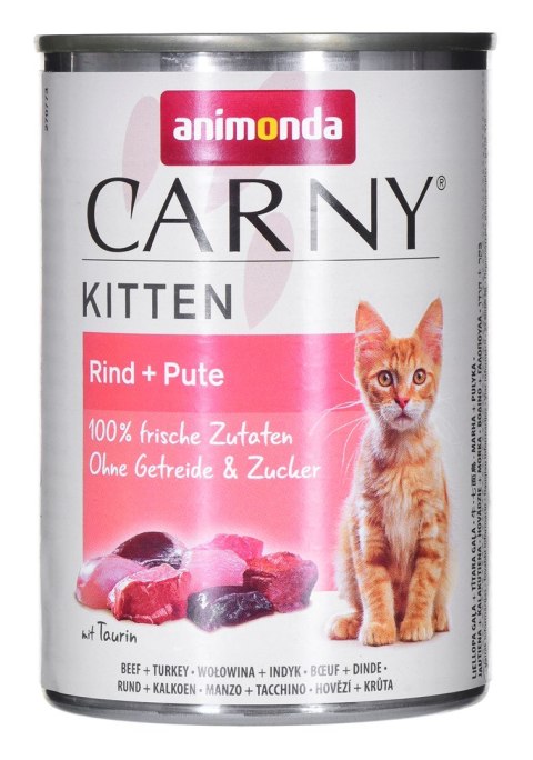 ANIMONDA Carny Kitten Wołowina Indyk - mokra karma dla kota - 400g ANIMONDA Carny Kitten Wołowina Indyk - mokra karma dla kota - 400g