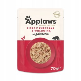 APPLAWS CAT Kurczak z Wołowiną w galaretce - karma dla kota w saszetce - 70g
