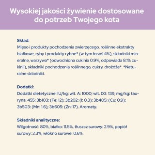 Purina Cat Chow Sensitive z łososiem i cukinią w sosie - mokra karma dla kota - 85 g