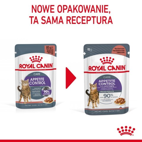 ROYAL CANIN FCN Appetite Control w sosie - mokra karma dla kota dorosłego - 12x85g ROYAL CANIN FCN Appetite Control w sosie - mokra karma dla kota dorosłego - 12x85g