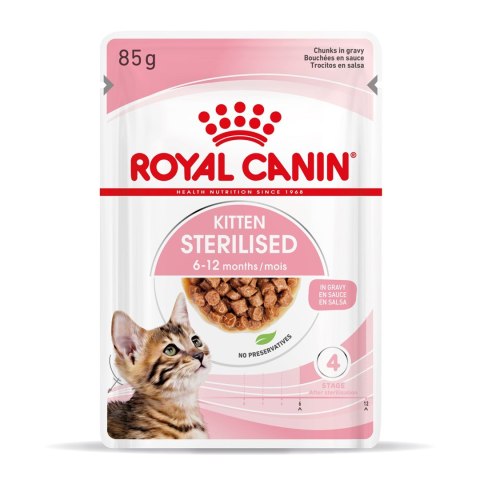 ROYAL CANIN FHN Kitten Sterilised w sosie - mokra karma dla kociąt - 12x85 g ROYAL CANIN FHN Kitten Sterilised w sosie - mokra karma dla kociąt - 12x85 g