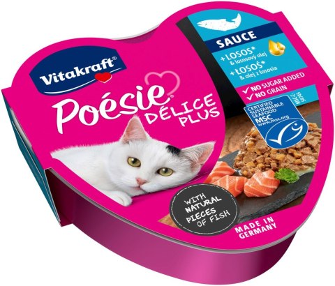 VITAKRAFT Poesie delice PLUS łosoś - Przysmak dla kota - 85g VITAKRAFT Poesie delice PLUS łosoś - Przysmak dla kota - 85g