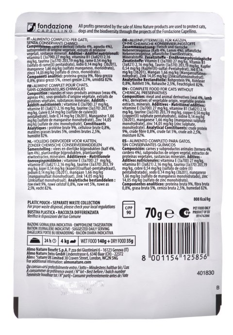 ALMO NATURE Daily Menu Cielęcina z jagnięciną - saszetka 70g ALMO NATURE Daily Menu Cielęcina z jagnięciną - saszetka 70g