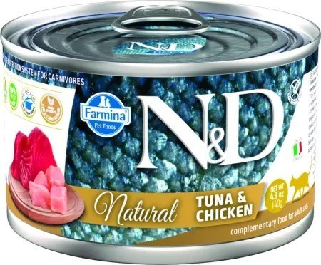 FARMINA N&D Cat Natural Tuńczyk&Kurczak- mokra karma dla kota - 140 g FARMINA N&D Cat Natural Tuńczyk&Kurczak- mokra karma dla kota - 140 g
