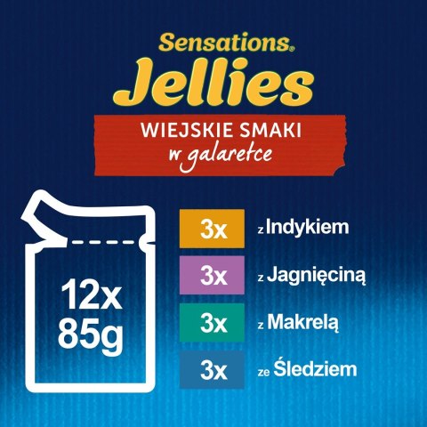 FELIX Sensations indyk, makrela, jagnięcina - mokra karma dla kota - 12x 85g FELIX Sensations indyk, makrela, jagnięcina - mokra karma dla kota - 12x 85g