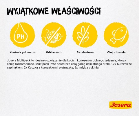 JOSERA Multipack Pate Kurczak kaczka indyk - mokra karma dla kota - 6x85 g JOSERA Multipack Pate Kurczak kaczka indyk - mokra karma dla kota - 6x85 g