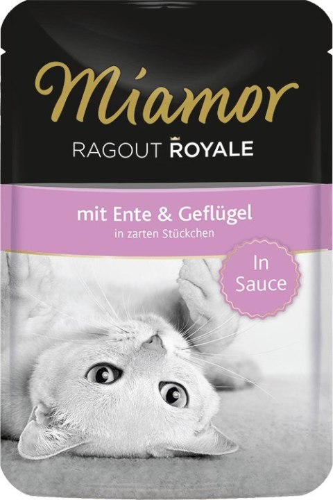 MIAMOR Ragout Royale smak: kaczka z drobiem w sosie - saszetka 100g MIAMOR Ragout Royale smak: kaczka z drobiem w sosie - saszetka 100g