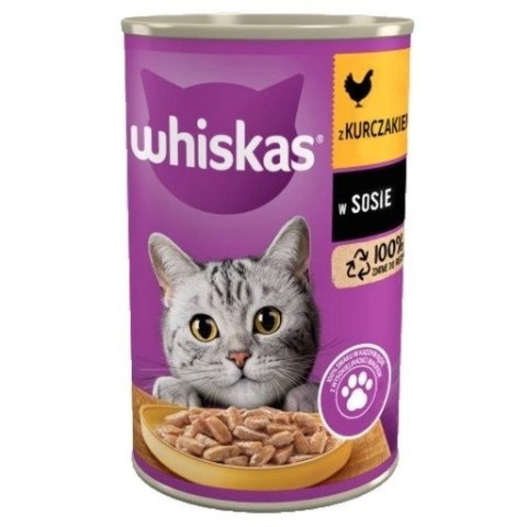 WHISKAS Kurczak w sosie - mokra karma dla kota - 400g WHISKAS Kurczak w sosie - mokra karma dla kota - 400g