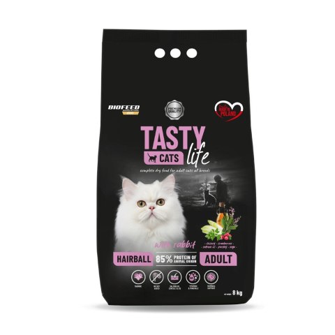 BIOFEED TASTY CATS LIFE HAIRBALL WITH RABBIT 8KG BIOFEED TASTY CATS LIFE HAIRBALL WITH RABBIT 8KG