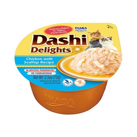 INABA DASHI DELIGHTS Kurczak Przegrzebki 70g bulion dla kota INABA DASHI DELIGHTS Kurczak Przegrzebki 70g bulion dla kota