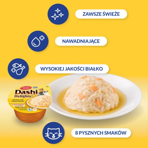 INABA DASHI DELIGHTS Kurczak z Serem 70g bulion dla kota INABA DASHI DELIGHTS Kurczak z Serem 70g bulion dla kota