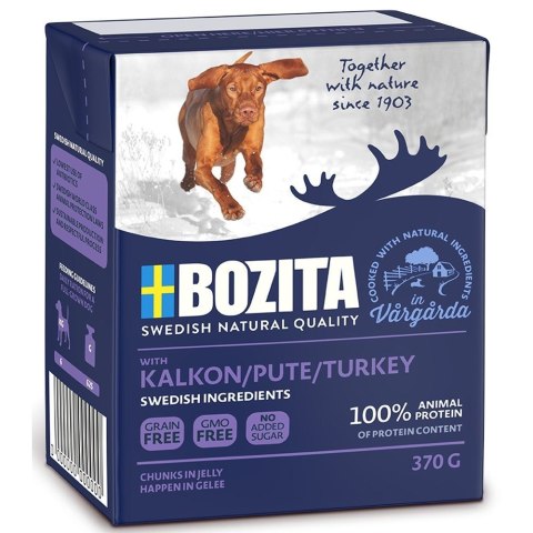 BOZITA Mięsne kawałki z indyk w gal. dla psa 370g BOZITA Mięsne kawałki z indyk w gal. dla psa 370g