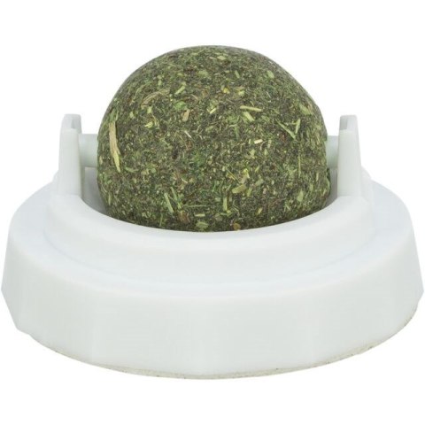 Kulka z kocimiętki z uchwytem, dla kota, 5 cm, do przyklejania Kulka z kocimiętki z uchwytem, dla kota, 5 cm, do przyklejania