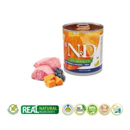 Farmina FARMINA N&D Pumpkin Dog Lamb, Pumpkin, Blueberry Puppy - mokra karma dla szczeniąt - 285g