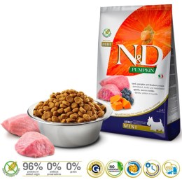 Farmina FARMINA N&D Pumpkin Lamb & Blueberry Adult Mini - sucha karma dla psa - 2,5 kg