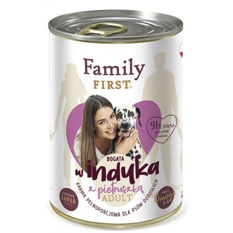 FamilyFirst Bogata w indyka+pietruszka adult 400g FamilyFirst Bogata w indyka+pietruszka adult 400g
