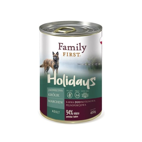 FamilyFirst Jagnięcina+królik+marchew adult 400g FamilyFirst Jagnięcina+królik+marchew adult 400g
