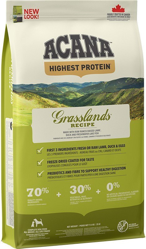 ACANA Highest Protein Grasslands Dog - sucha karma dla psa - 11,4 kg ACANA Highest Protein Grasslands Dog - sucha karma dla psa - 11,4 kg