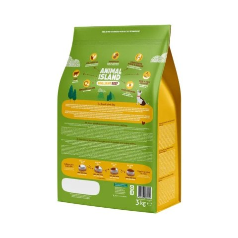 ANIMAL ISLAND Wołowina - Karma sucha dla psów - 3kg ANIMAL ISLAND Wołowina - Karma sucha dla psów - 3kg