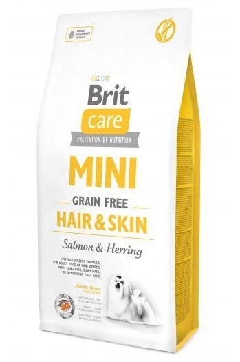 BRIT Care Mini Hair&Skin Salmon&Herring - sucha karma dla psa - 7 kg BRIT Care Mini Hair&Skin Salmon&Herring - sucha karma dla psa - 7 kg