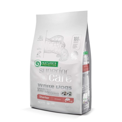 Nature's Protection White Dogs Grain Free Łosoś Starter All Breeds 1.5kg Nature's Protection White Dogs Grain Free Łosoś Starter All Breeds 1.5kg