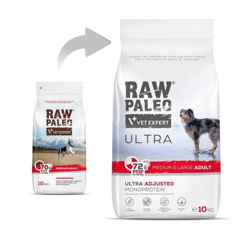 VetExpert Raw Paleo Ultra Wołowina Medium&Large Adult 10kg VetExpert Raw Paleo Ultra Wołowina Medium&Large Adult 10kg