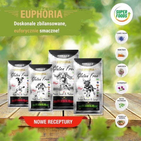 BIOFEED Euphoria G-F psy MID&MAXI wołowina 2kg BIOFEED Euphoria G-F psy MID&MAXI wołowina 2kg