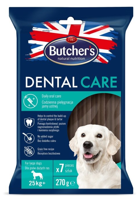 BUTCHER'S Dental Care for large dogs - przysmak dentystyczny dla psów dużych - 270 g BUTCHER'S Dental Care for large dogs - przysmak dentystyczny dla psów dużych - 270 g