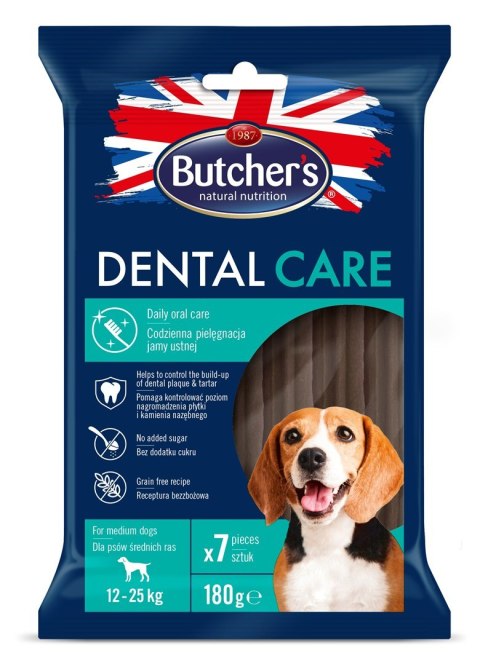 BUTCHER'S Dental Care for medium dogs - przysmak dentystyczny dla psów średnich - 180 g BUTCHER'S Dental Care for medium dogs - przysmak dentystyczny dla psów średnich - 180 g
