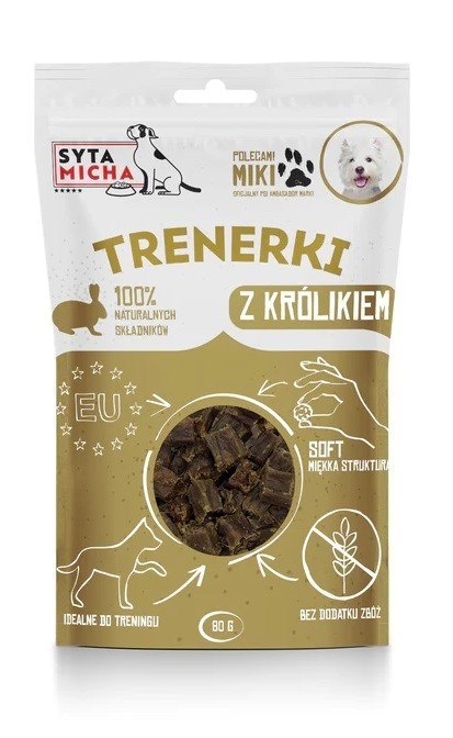 Syta Micha Trenerki z królika - przysmak dla psa - 80g Syta Micha Trenerki z królika - przysmak dla psa - 80g