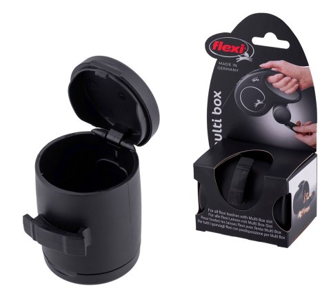 Pojemnik flexi Vario Multi Box - pojemnik na karmę lub woreczki, kolor czarny Pojemnik flexi Vario Multi Box - pojemnik na karmę lub woreczki, kolor czarny