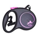 Flexi Smycz flexi automatyczna Black Design S taśma 5 m - dla psa do 15 kg, kolor różowy