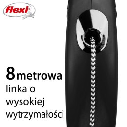 Flexi Smycz flexi automatyczna New Classic S linka 8 m - dla psa do 12 kg, kolor czarny