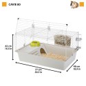 FERPLAST FERPLAST Cavie 80 - klatka dla świnki morskiej - 78x48x42 cm