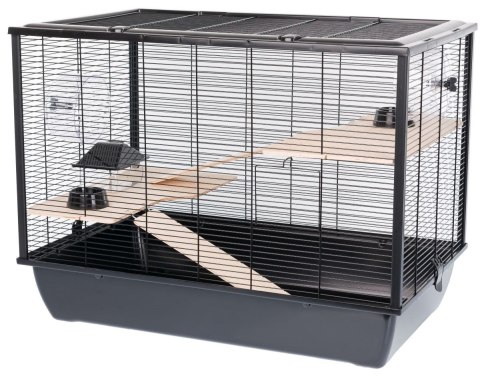 INTER-ZOO Hugo + Wood czarny 780x480x580 INTER-ZOO Hugo + Wood czarny 780x480x580